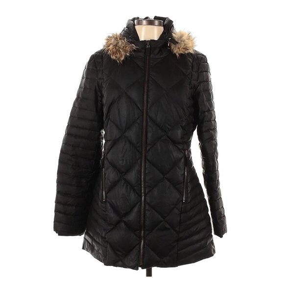 Marc NY Jackets & Blazers - Marc NY Black Puffer with Hood
